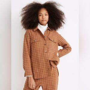 Madewell Waffleback Branner Shirt Jacket in Windowpane. XS. Originally $92